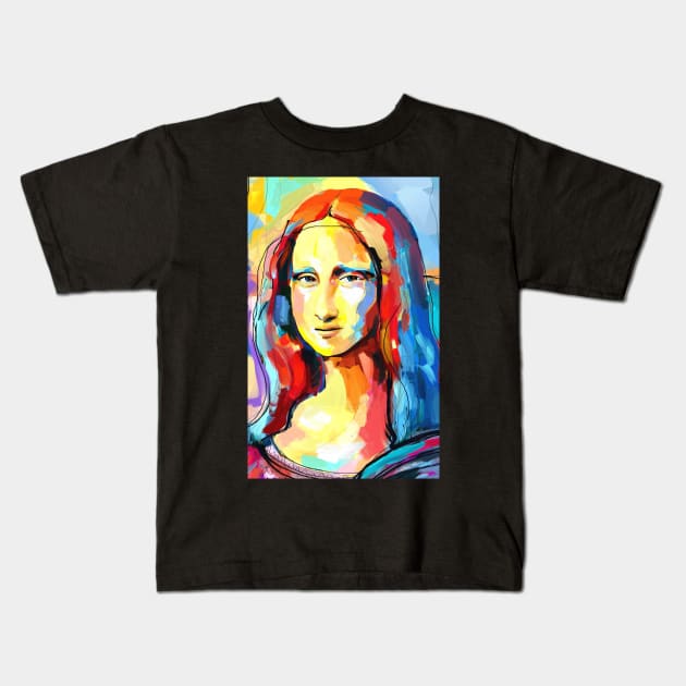 mona lisa Kids T-Shirt by mailsoncello